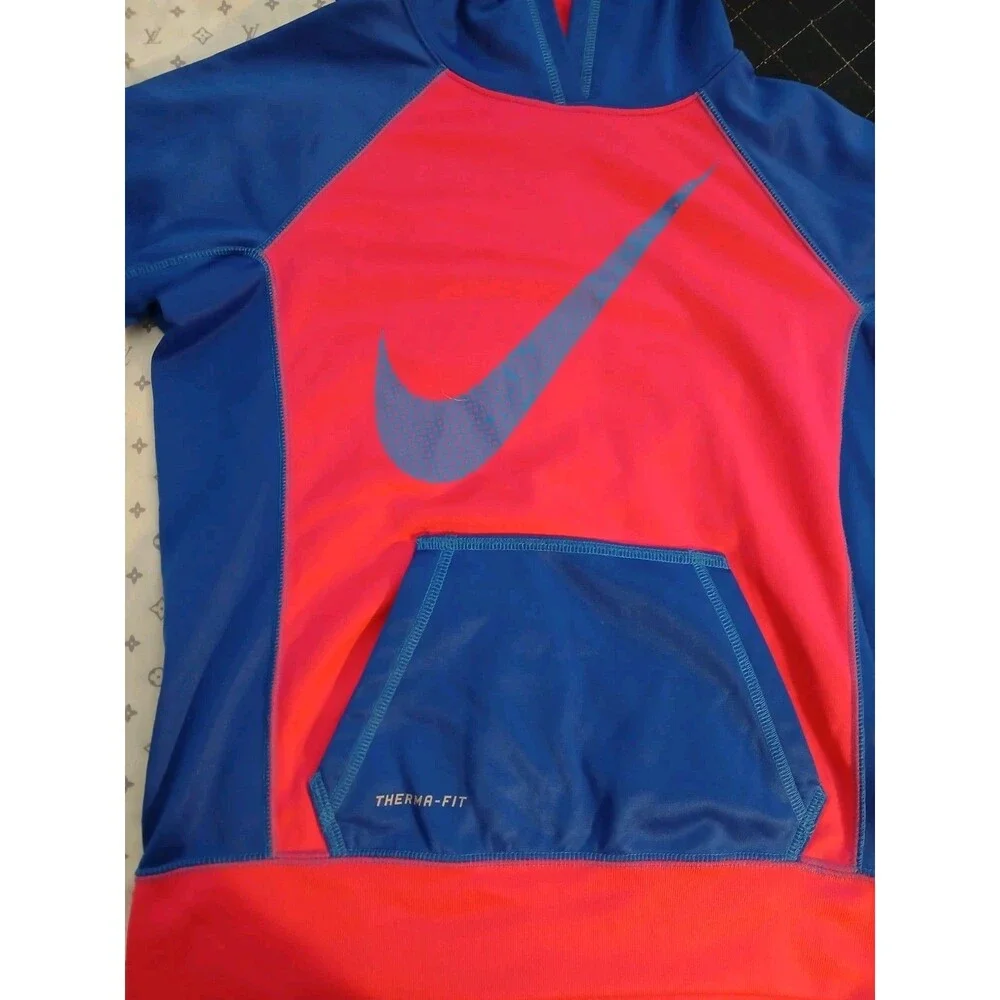Nike Therma Fit Hoodie Girls Small Pink And Blue Great Condition Sz L